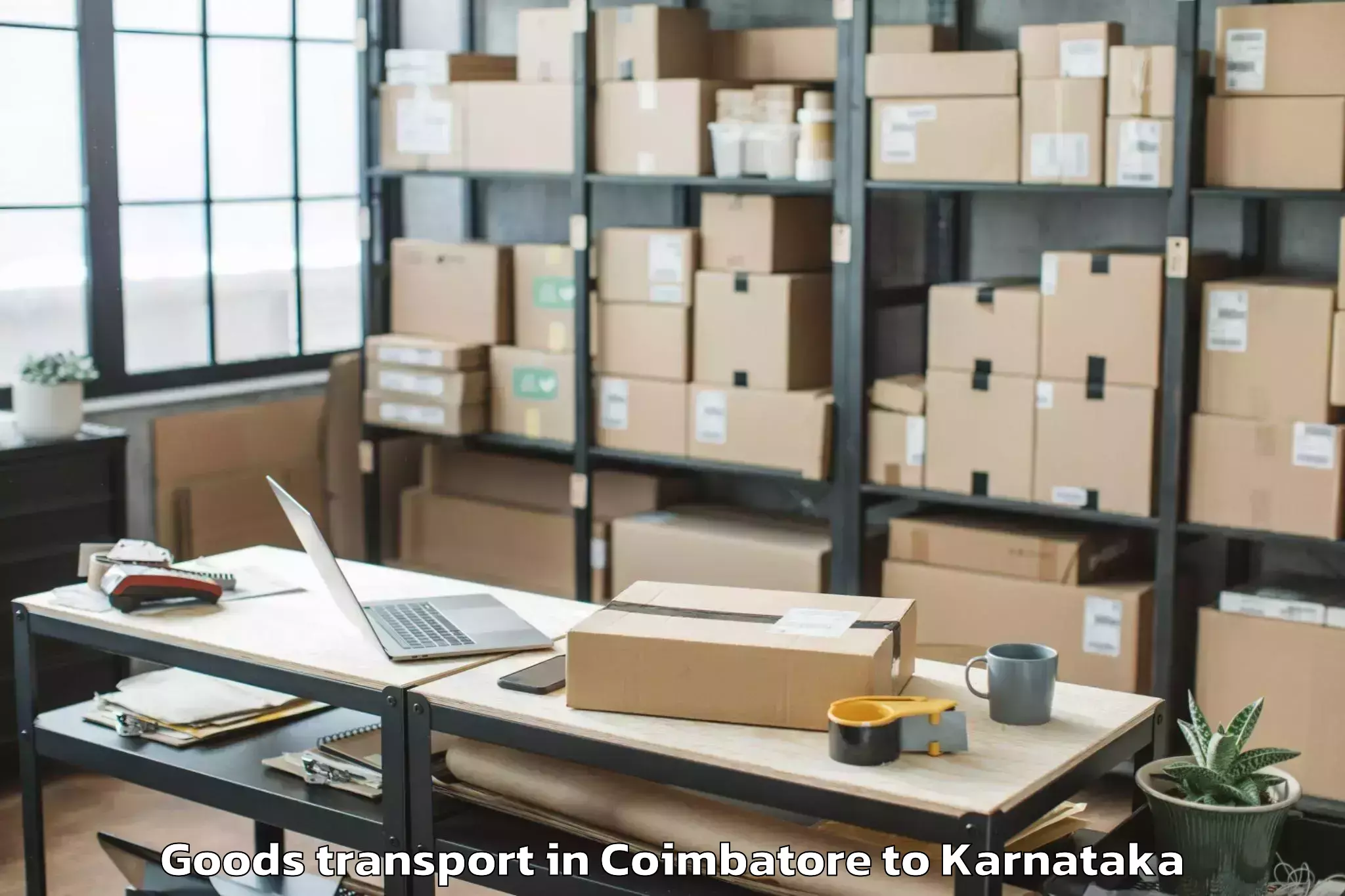 Easy Coimbatore to Chamarajanagar Goods Transport Booking